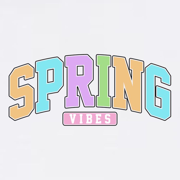 Spring Vibes Retro Varsity Poster
