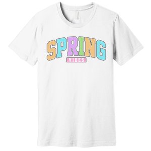 Spring Vibes Retro Varsity Premium T-Shirt