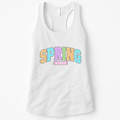 Spring Vibes Retro Varsity Womens Tank Top