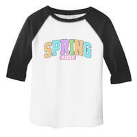Spring Vibes Retro Varsity Toddler Fine Jersey T-Shirt