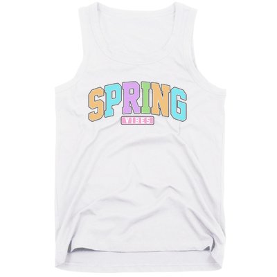 Spring Vibes Retro Varsity Tank Top