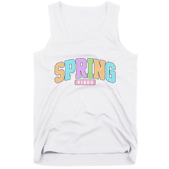 Spring Vibes Retro Varsity Tank Top