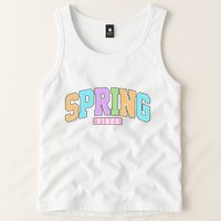 Spring Vibes Retro Varsity Tank Top