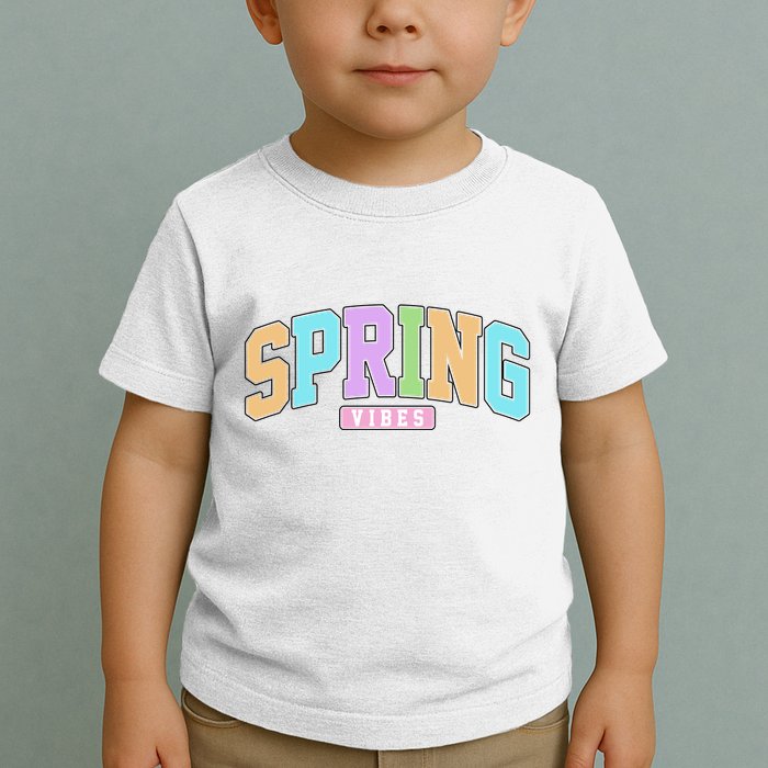 Spring Vibes Retro Varsity Toddler T-Shirt