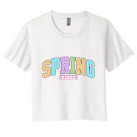 Spring Vibes Retro Varsity Crop Top