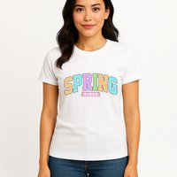 Spring Vibes Retro Varsity Womens T-Shirt