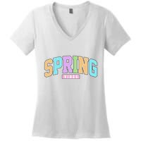 Spring Vibes Retro Varsity Women's V-Neck T-Shirt