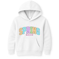 Spring Vibes Retro Varsity Kids Hoodie