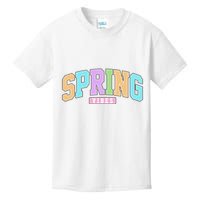 Spring Vibes Retro Varsity Kids T-Shirt