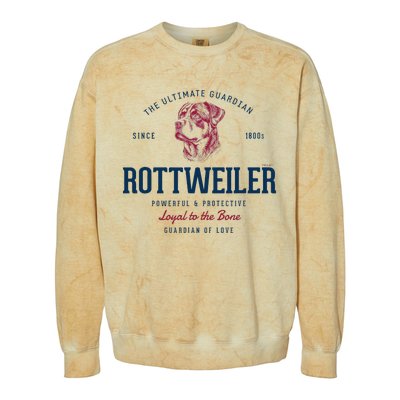 Styled Vintage Rottweiler Colorblast Crewneck Sweatshirt