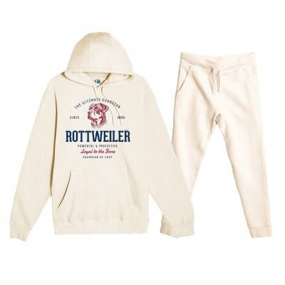 Styled Vintage Rottweiler Premium Hooded Sweatsuit Set