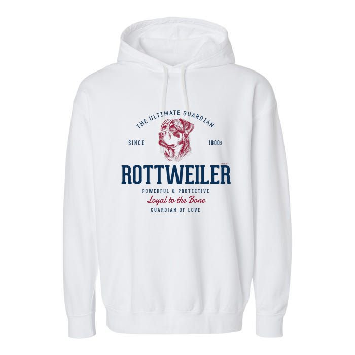 Styled Vintage Rottweiler Garment-Dyed Fleece Hoodie