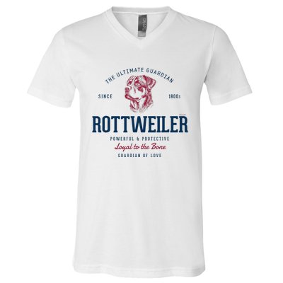 Styled Vintage Rottweiler V-Neck T-Shirt