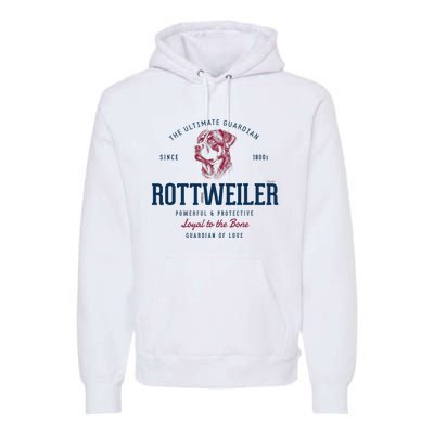 Styled Vintage Rottweiler Premium Hoodie