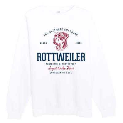 Styled Vintage Rottweiler Premium Crewneck Sweatshirt