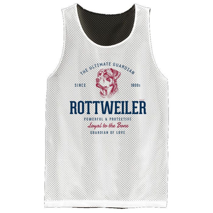 Styled Vintage Rottweiler Mesh Reversible Basketball Jersey Tank