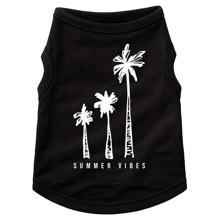 Summer Vibes Retro Palm Tree Doggie Tank