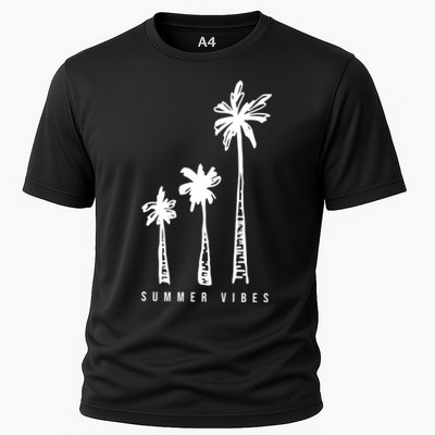 Summer Vibes Retro Palm Tree Performance Shirt