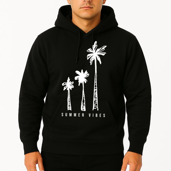 Summer Vibes Retro Palm Tree Hoodie
