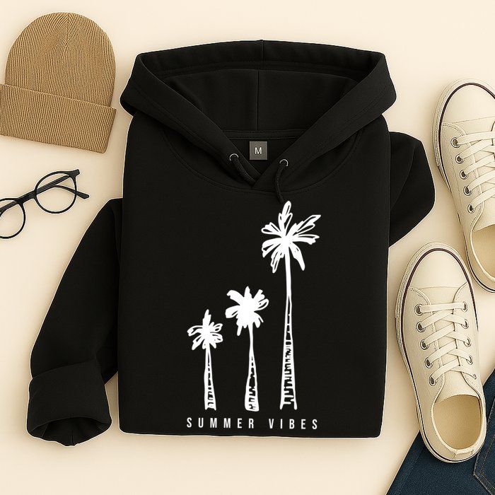 Summer Vibes Retro Palm Tree Hoodie