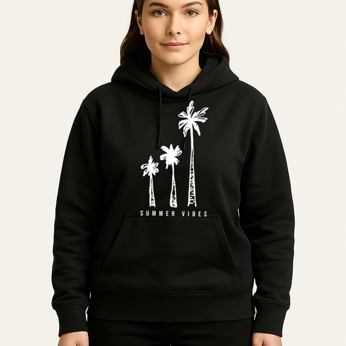 Summer Vibes Retro Palm Tree Hoodie