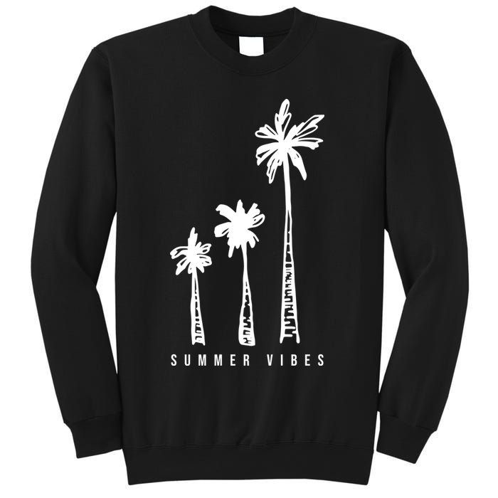 Summer Vibes Retro Palm Tree Sweatshirt