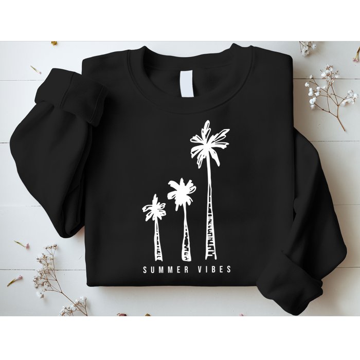 Summer Vibes Retro Palm Tree Sweatshirt