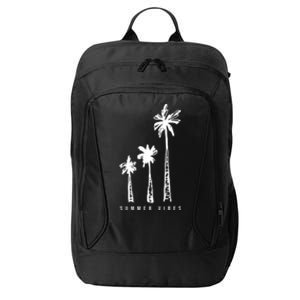 Summer Vibes Retro Palm Tree City Backpack