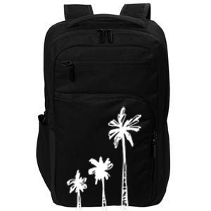 Summer Vibes Retro Palm Tree Impact Tech Backpack