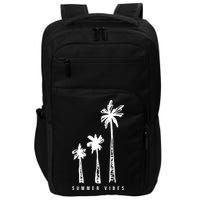 Summer Vibes Retro Palm Tree Impact Tech Backpack