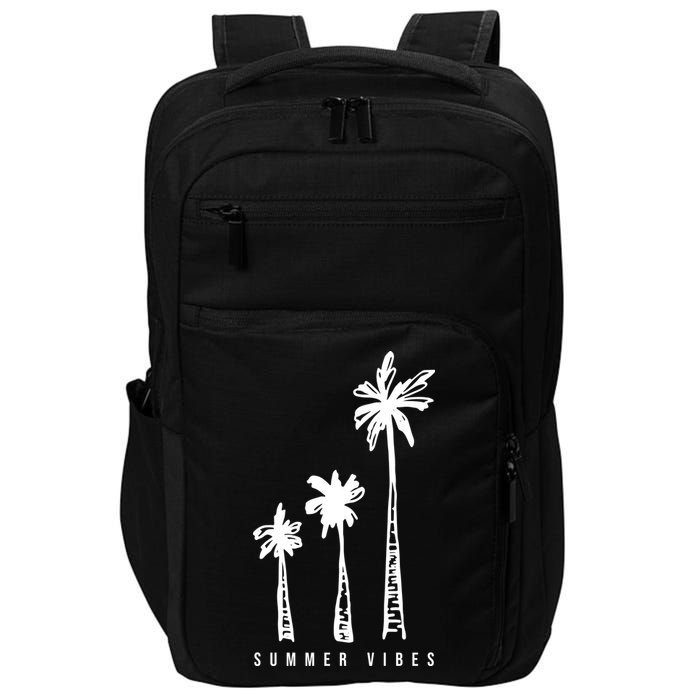Summer Vibes Retro Palm Tree Impact Tech Backpack