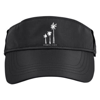 Summer Vibes Retro Palm Tree Adult Drive Performance Visor