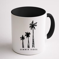 Summer Vibes Retro Palm Tree Mug