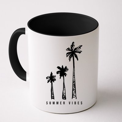 Summer Vibes Retro Palm Tree Mug