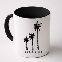 Summer Vibes Retro Palm Tree Mug