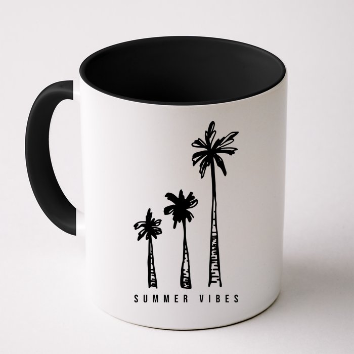 Summer Vibes Retro Palm Tree Mug