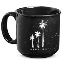 Summer Vibes Retro Palm Tree 15oz Campfire Ceramic Mug