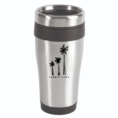Summer Vibes Retro Palm Tree 16oz Travel Tumbler