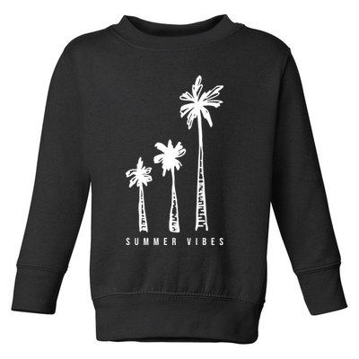 Summer Vibes Retro Palm Tree Toddler Sweatshirt
