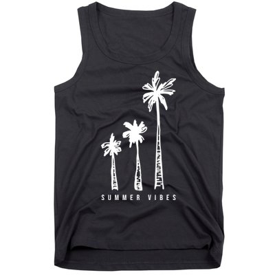 Summer Vibes Retro Palm Tree Tank Top