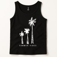 Summer Vibes Retro Palm Tree Tank Top