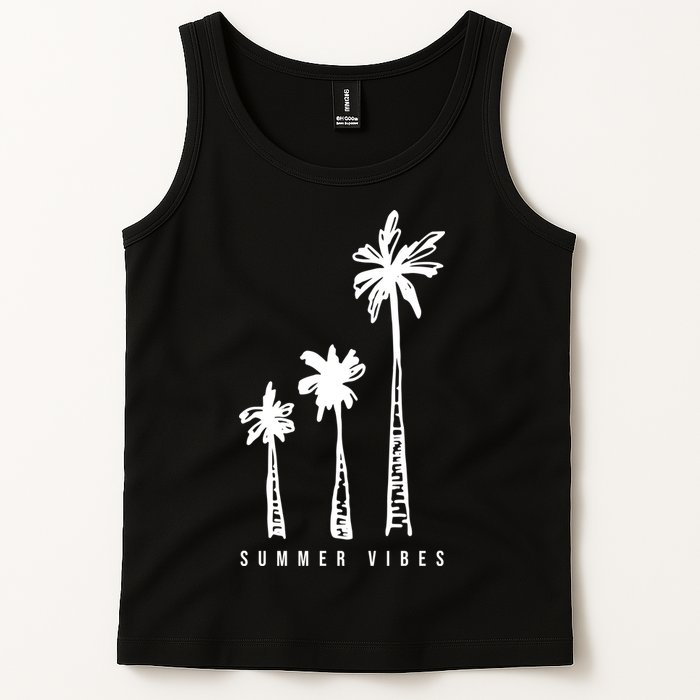 Summer Vibes Retro Palm Tree Tank Top