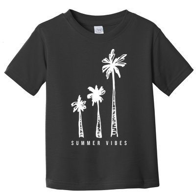 Summer Vibes Retro Palm Tree Toddler T-Shirt