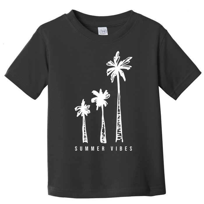 Summer Vibes Retro Palm Tree Toddler T-Shirt