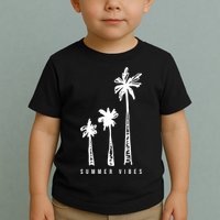 Summer Vibes Retro Palm Tree Toddler T-Shirt