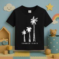 Summer Vibes Retro Palm Tree Toddler T-Shirt