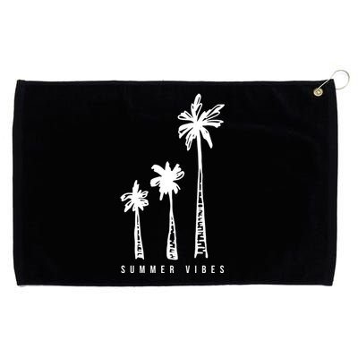 Summer Vibes Retro Palm Tree Grommeted Golf Towel