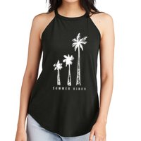Summer Vibes Retro Palm Tree Women's Perfect Tri Rocker Tank