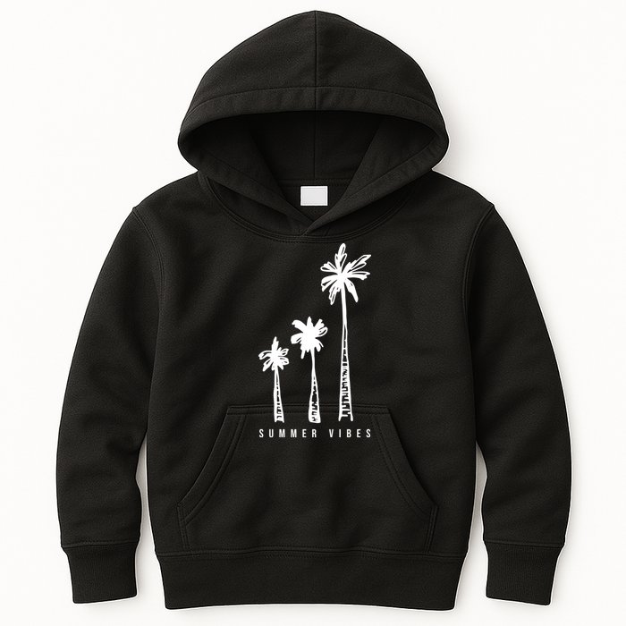 Summer Vibes Retro Palm Tree Kids Hoodie