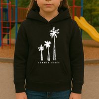 Summer Vibes Retro Palm Tree Kids Hoodie